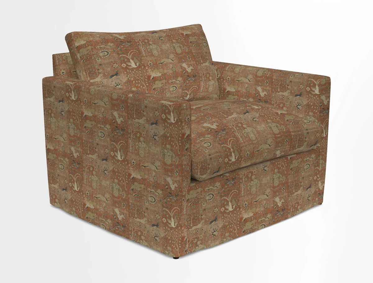 Heyshott Snuggler in Two Tone Plain Biscuit. Loose cover option available