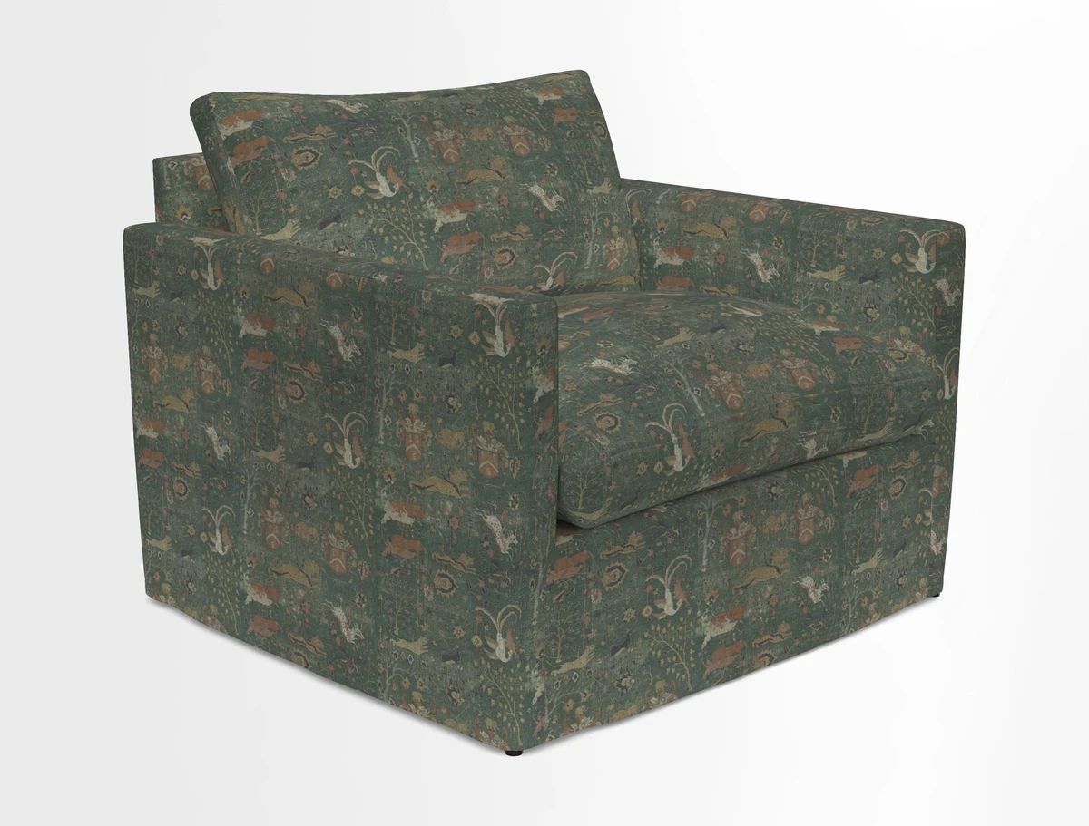 Heyshott Snuggler in Two Tone Plain Biscuit. Loose cover option available