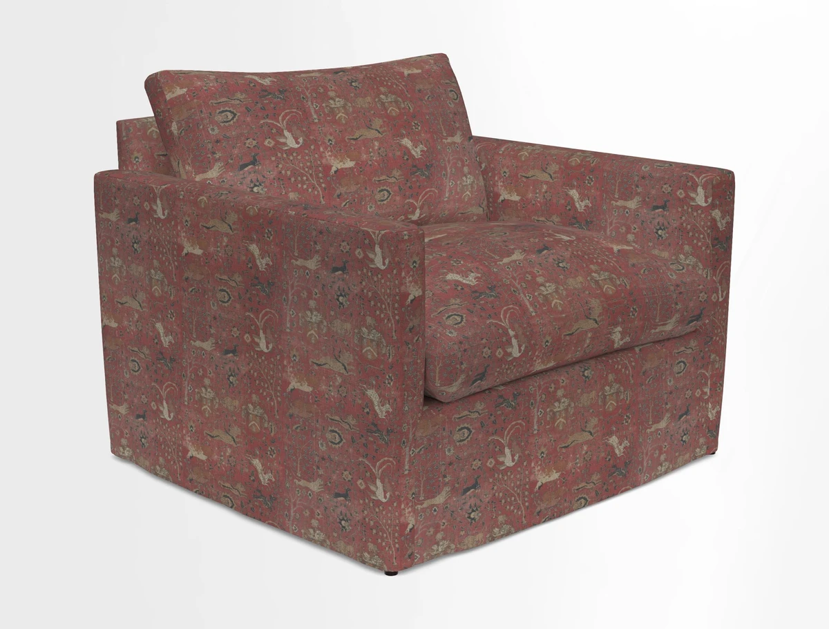 Heyshott Snuggler in Two Tone Plain Biscuit. Loose cover option available