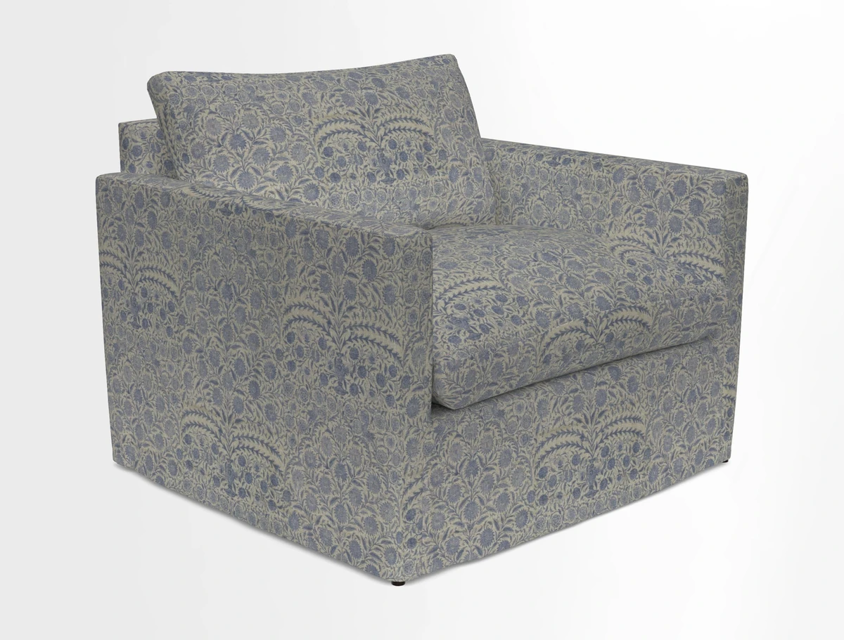 Heyshott Snuggler in Two Tone Plain Biscuit. Loose cover option available