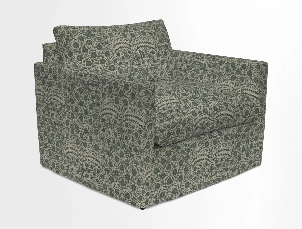 Heyshott Snuggler in Two Tone Plain Biscuit. Loose cover option available