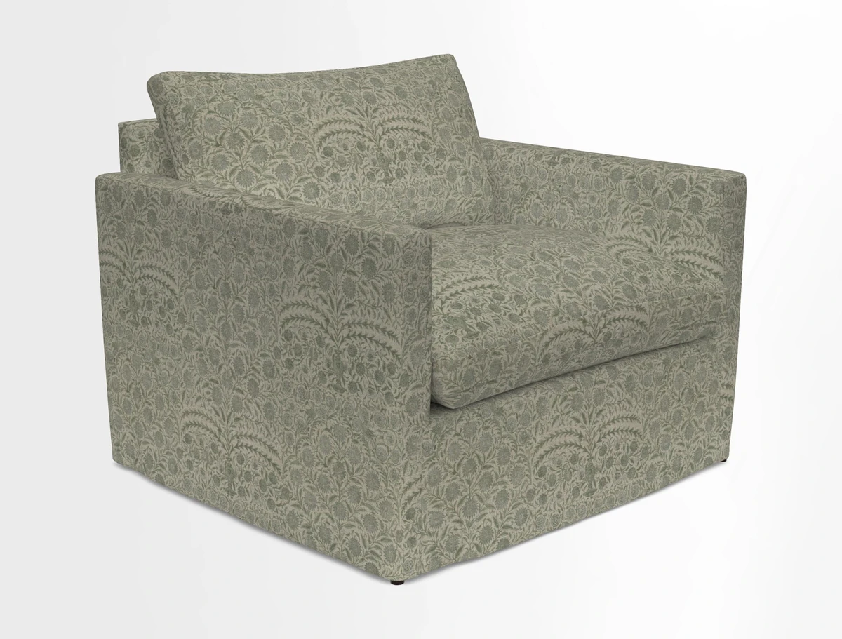 Heyshott Snuggler in Two Tone Plain Biscuit. Loose cover option available