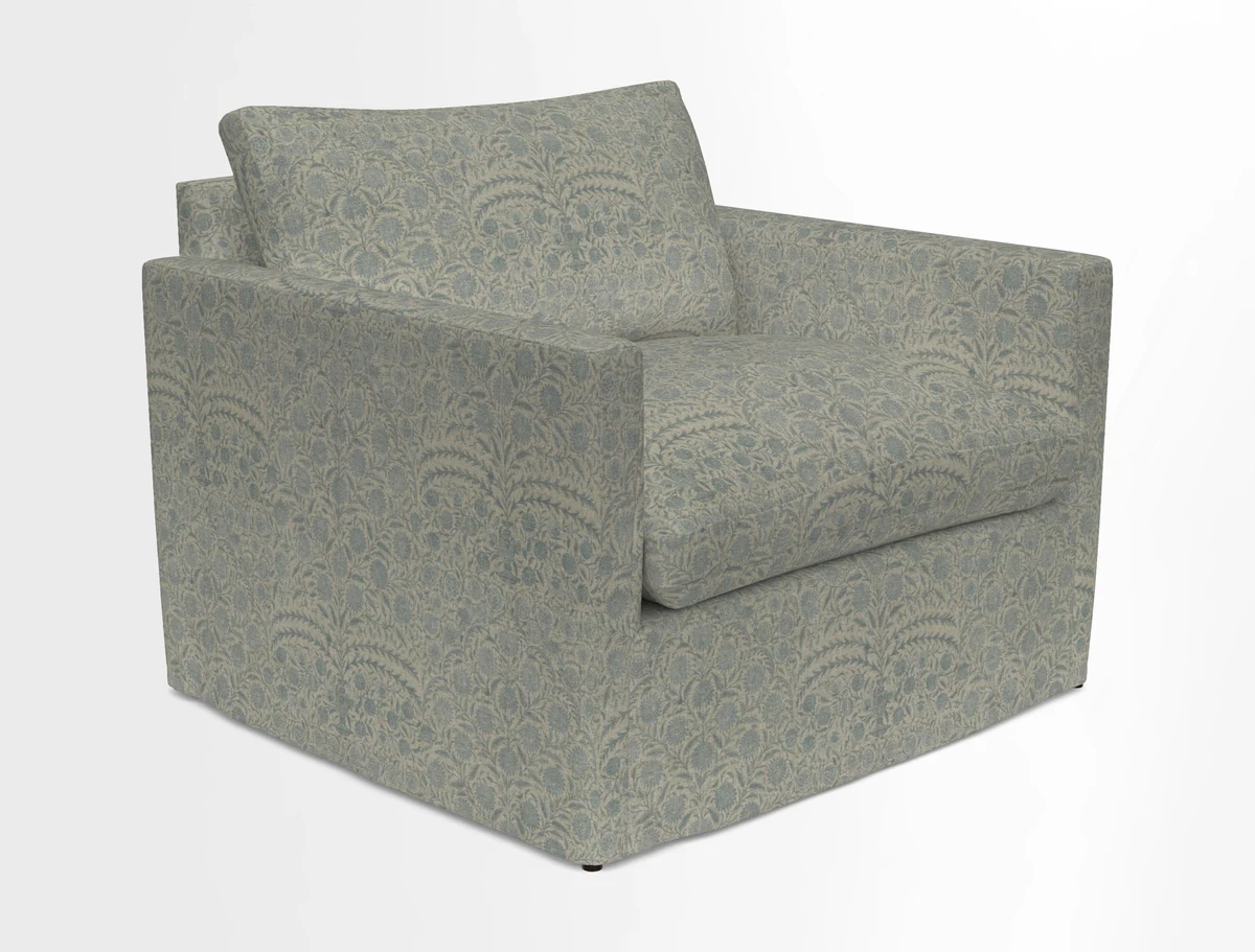 Heyshott Snuggler in Two Tone Plain Biscuit. Loose cover option available