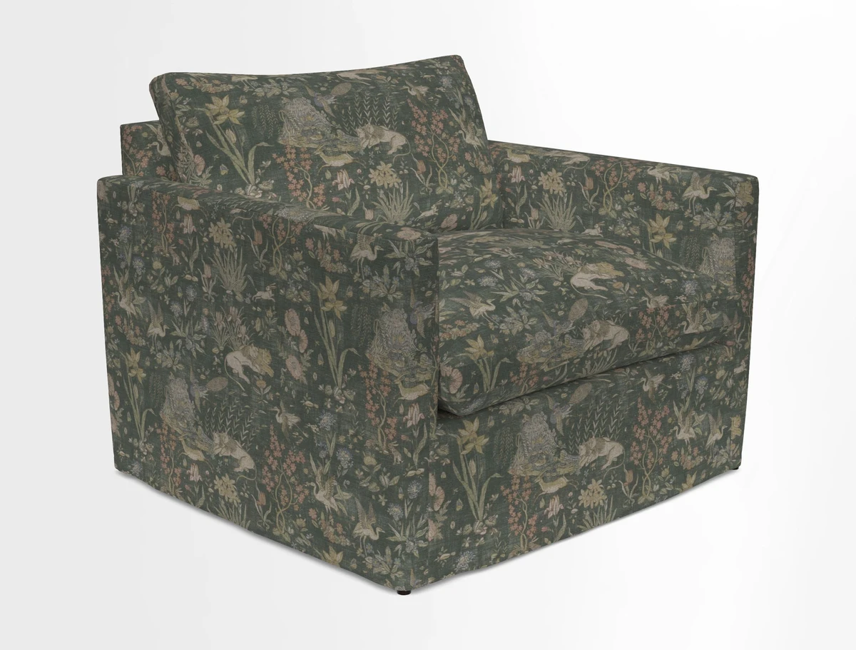 Heyshott Snuggler in Two Tone Plain Biscuit. Loose cover option available