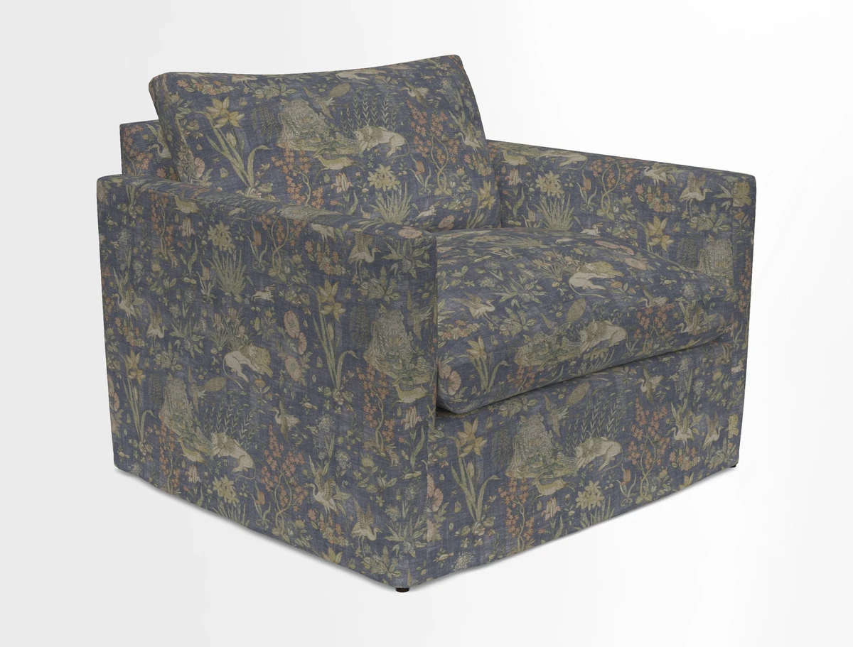 Heyshott Snuggler in Two Tone Plain Biscuit. Loose cover option available