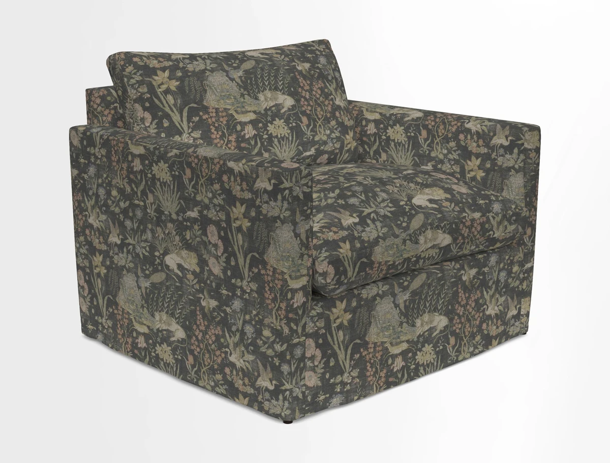 Heyshott Snuggler in Two Tone Plain Biscuit. Loose cover option available