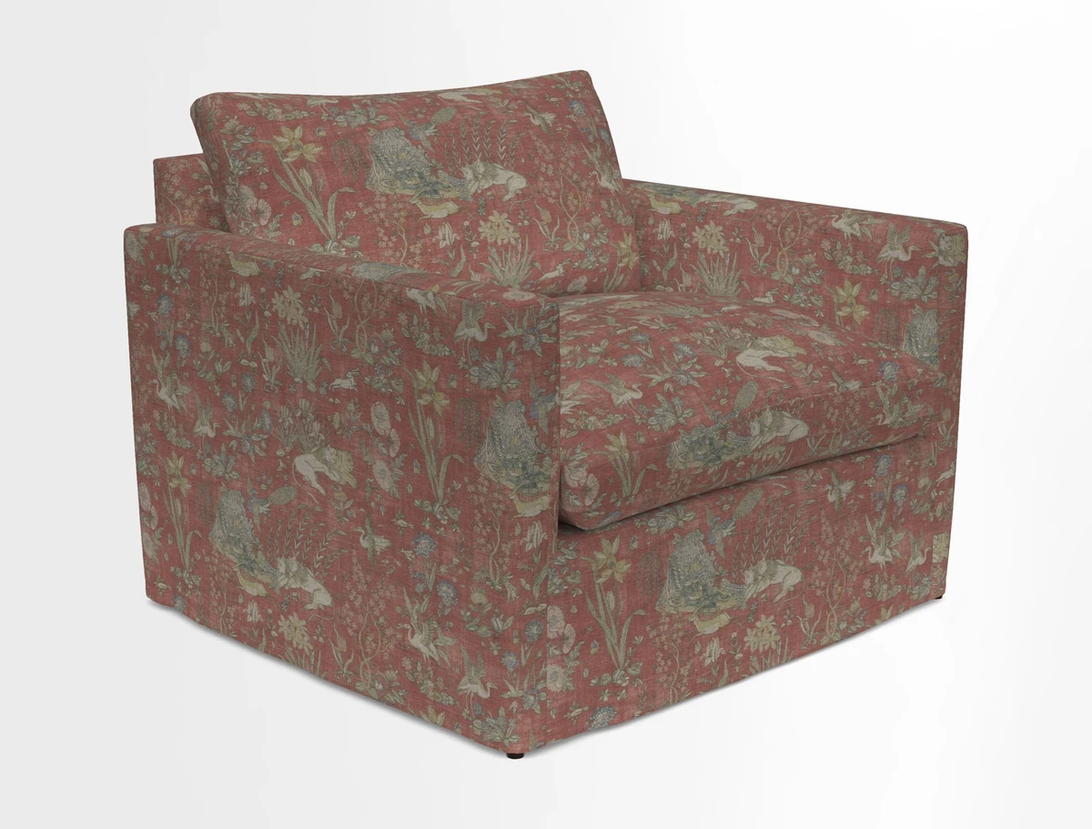 Heyshott Snuggler in Two Tone Plain Biscuit. Loose cover option available