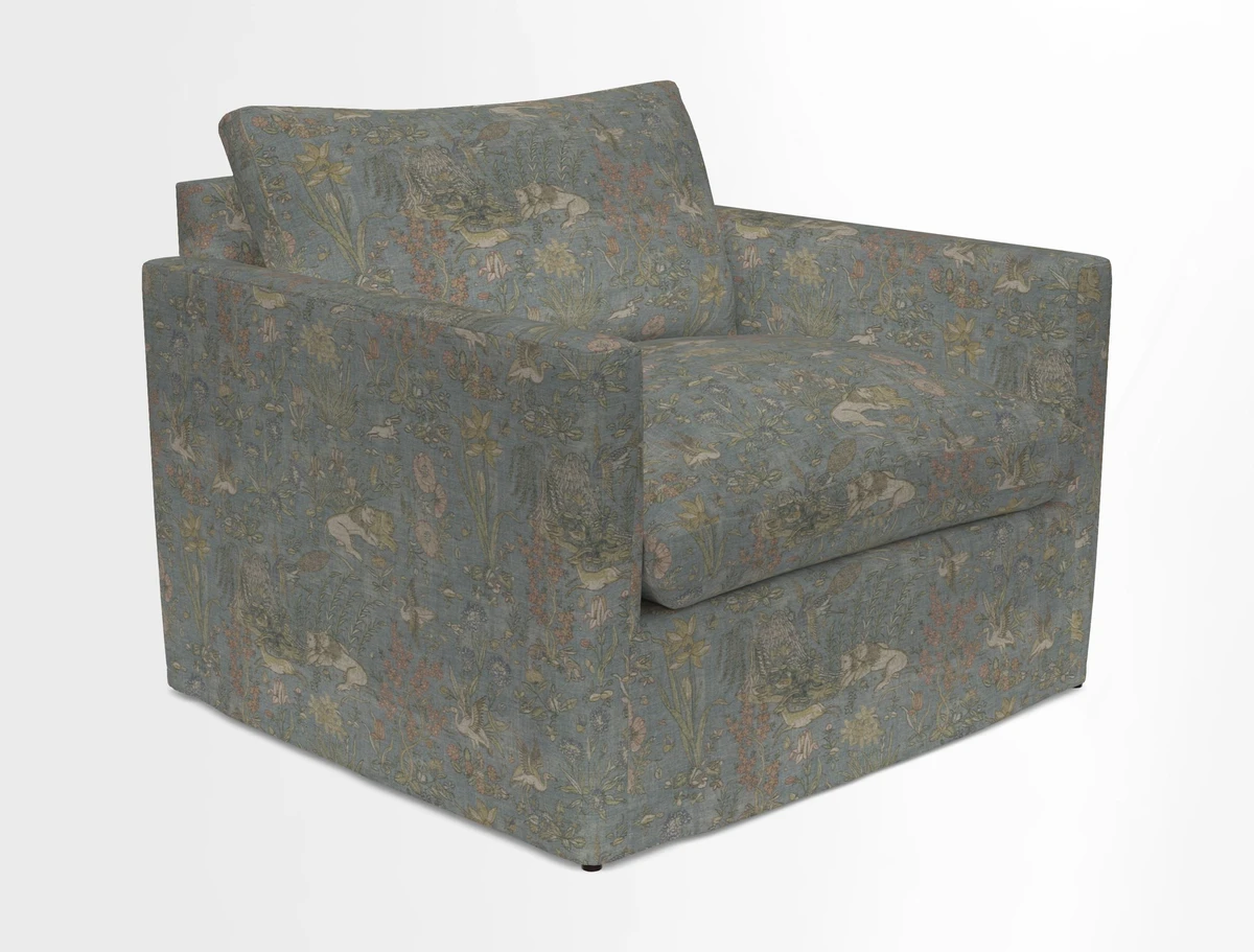 Heyshott Snuggler in Two Tone Plain Biscuit. Loose cover option available
