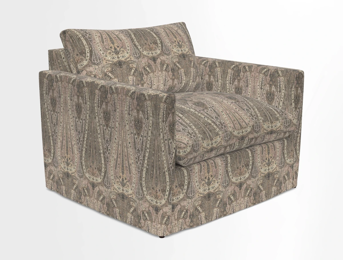 Heyshott Snuggler in Two Tone Plain Biscuit. Loose cover option available