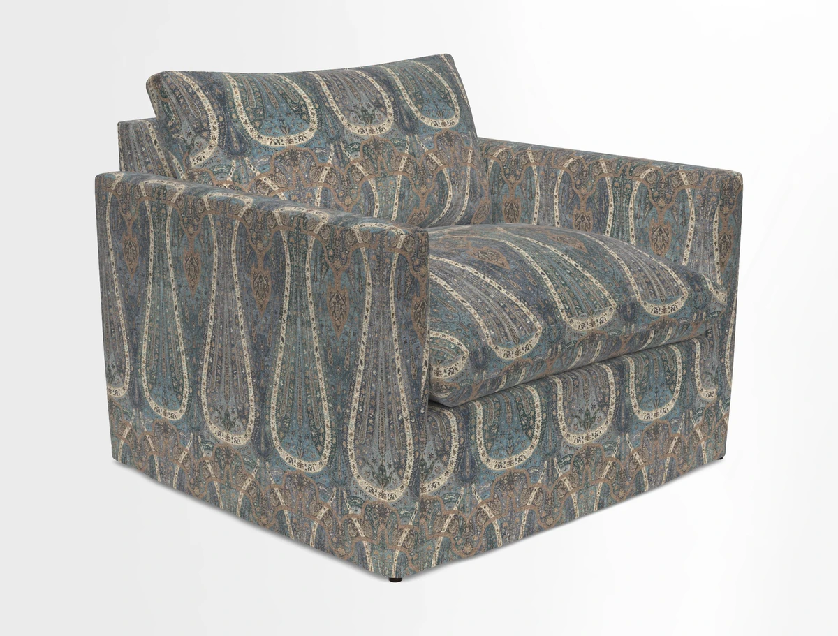Heyshott Snuggler in Two Tone Plain Biscuit. Loose cover option available
