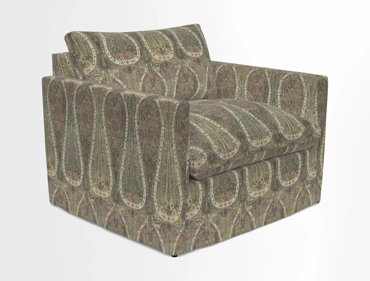 Heyshott Snuggler in Two Tone Plain Biscuit. Loose cover option available