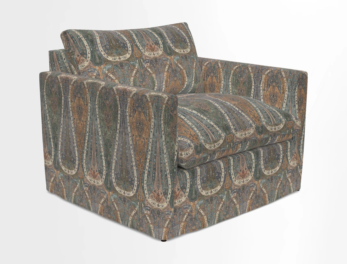 Heyshott Snuggler in Two Tone Plain Biscuit. Loose cover option available