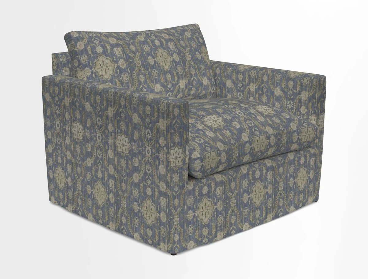 Heyshott Snuggler in Two Tone Plain Biscuit. Loose cover option available