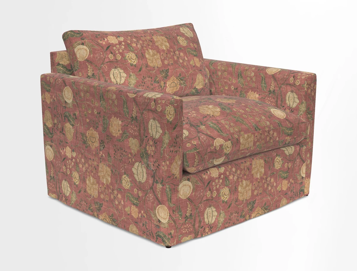 Heyshott Snuggler in Two Tone Plain Biscuit. Loose cover option available