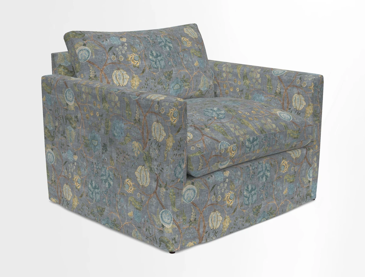 Heyshott Snuggler in Two Tone Plain Biscuit. Loose cover option available