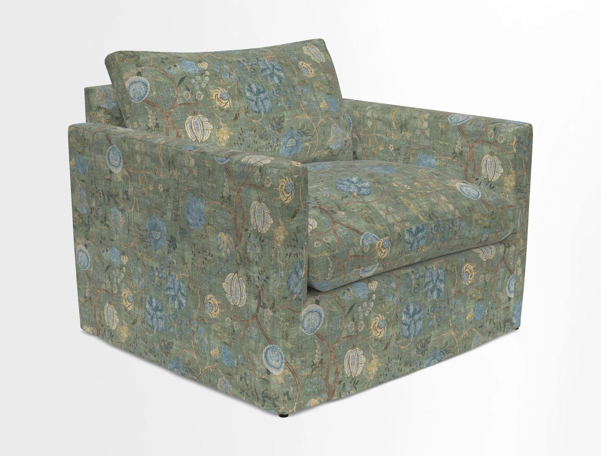 Heyshott Snuggler in Two Tone Plain Biscuit. Loose cover option available