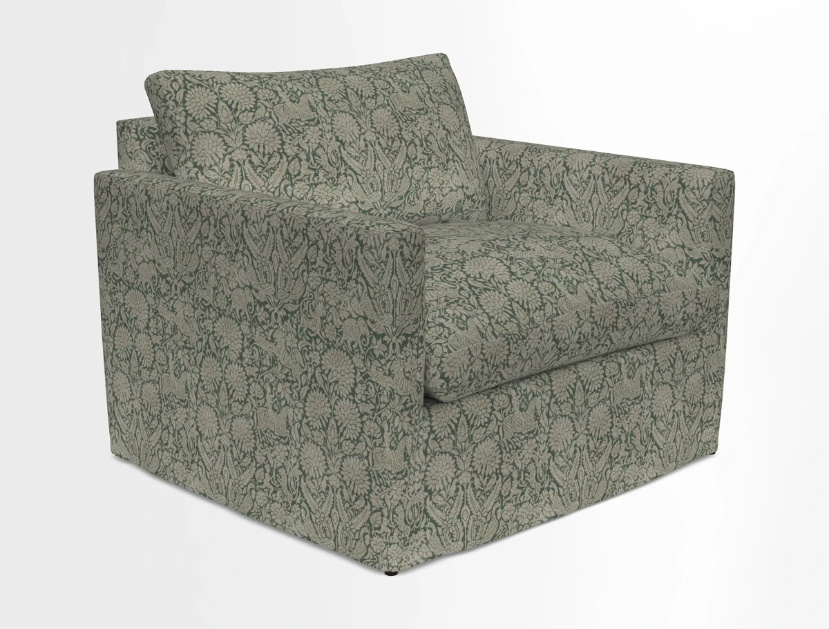 Heyshott Snuggler in Two Tone Plain Biscuit. Loose cover option available