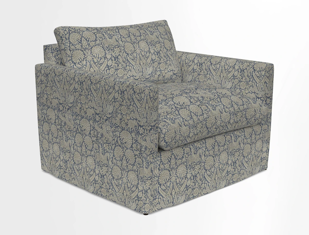 Heyshott Snuggler in Two Tone Plain Biscuit. Loose cover option available
