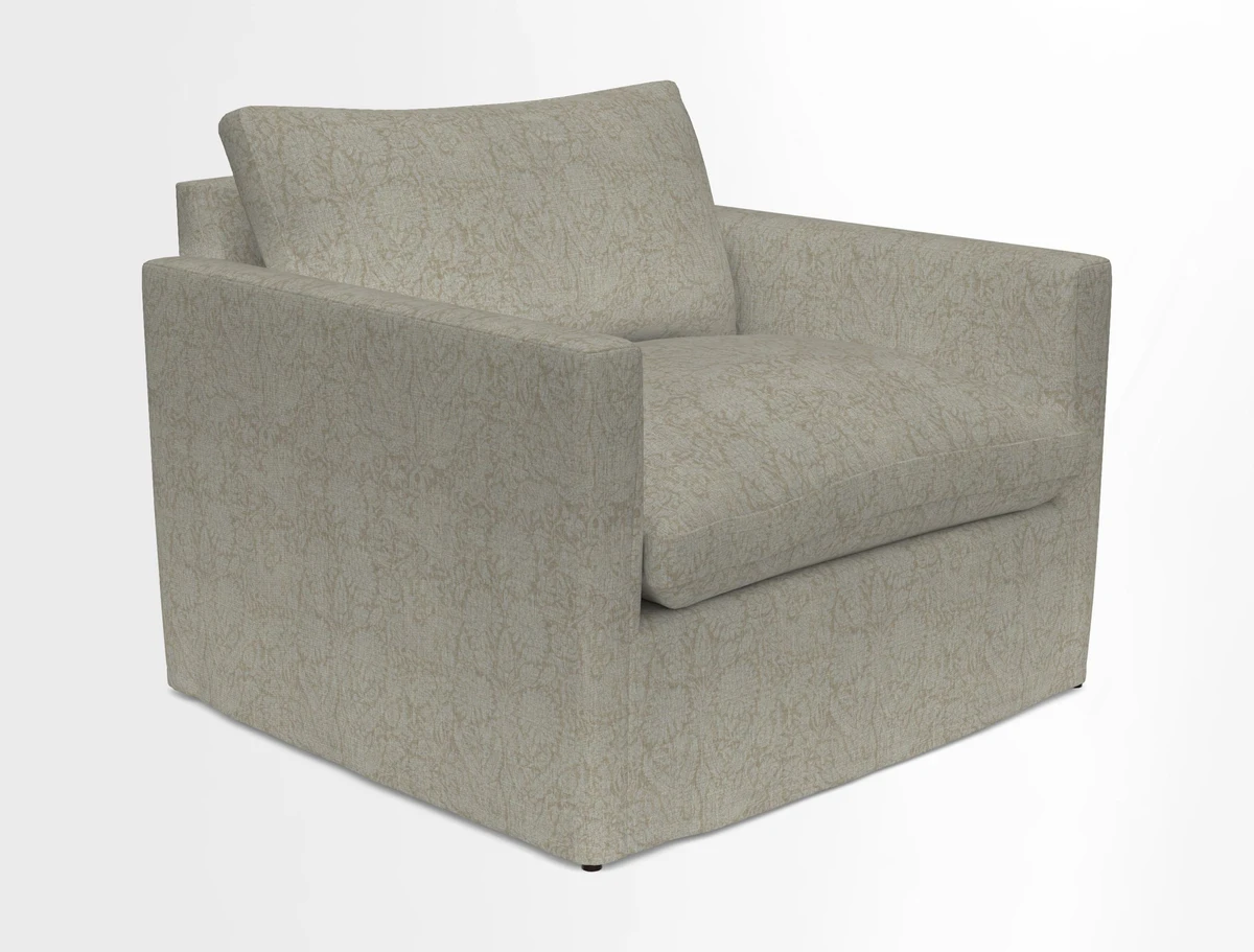 Heyshott Snuggler in Two Tone Plain Biscuit. Loose cover option available