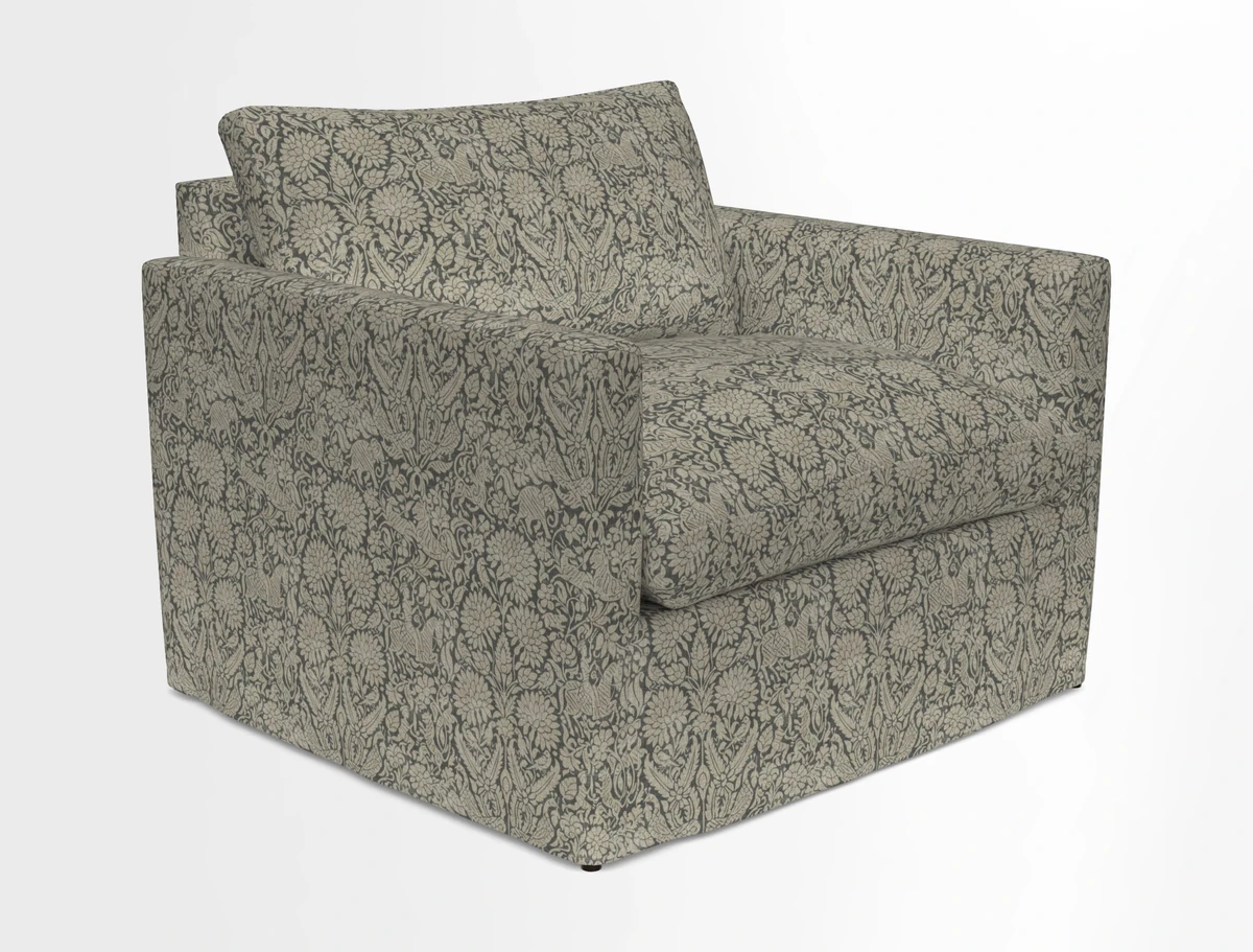 Heyshott Snuggler in Two Tone Plain Biscuit. Loose cover option available