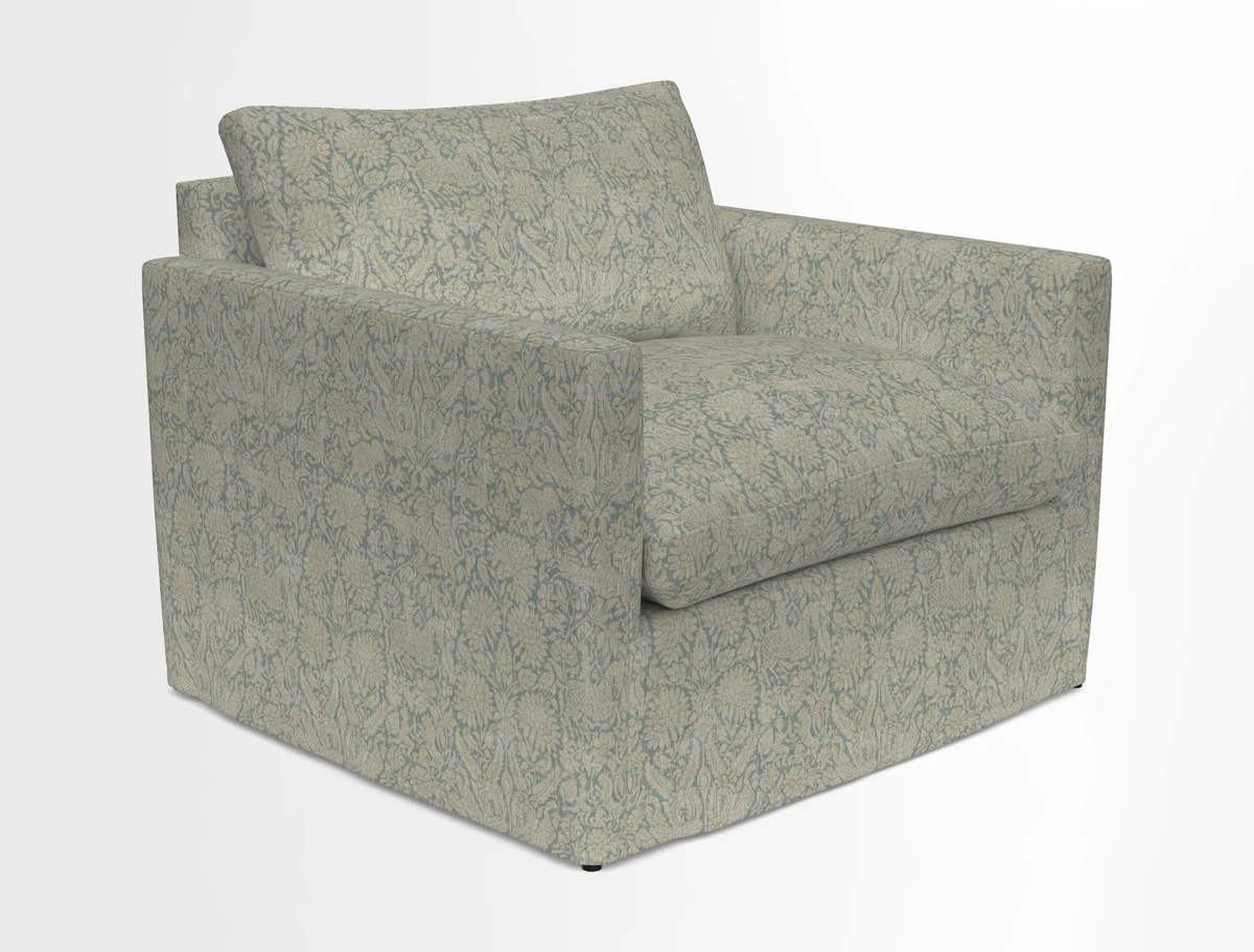 Heyshott Snuggler in Two Tone Plain Biscuit. Loose cover option available