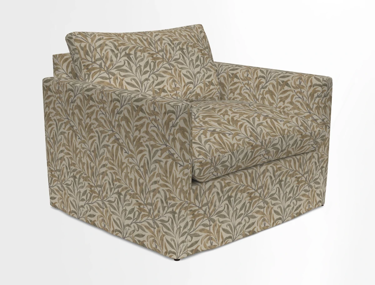 Heyshott Snuggler in Two Tone Plain Biscuit. Loose cover option available