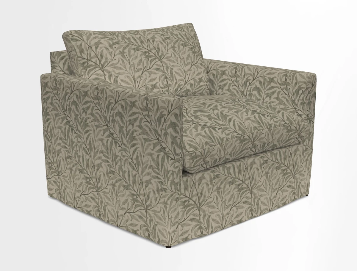 Heyshott Snuggler in Two Tone Plain Biscuit. Loose cover option available