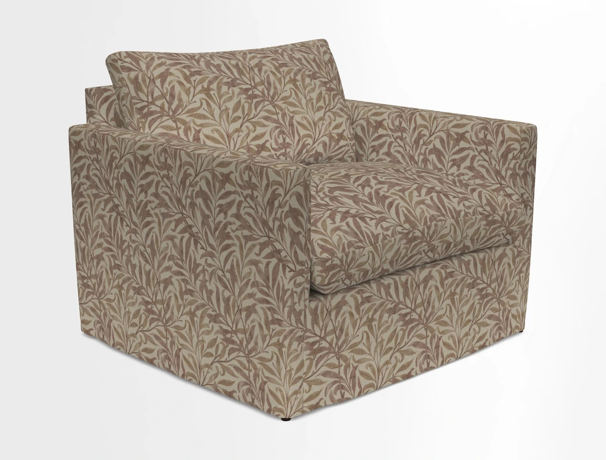 Heyshott Snuggler in Two Tone Plain Biscuit. Loose cover option available