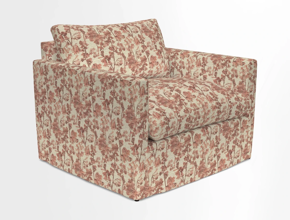 Heyshott Snuggler in Two Tone Plain Biscuit. Loose cover option available