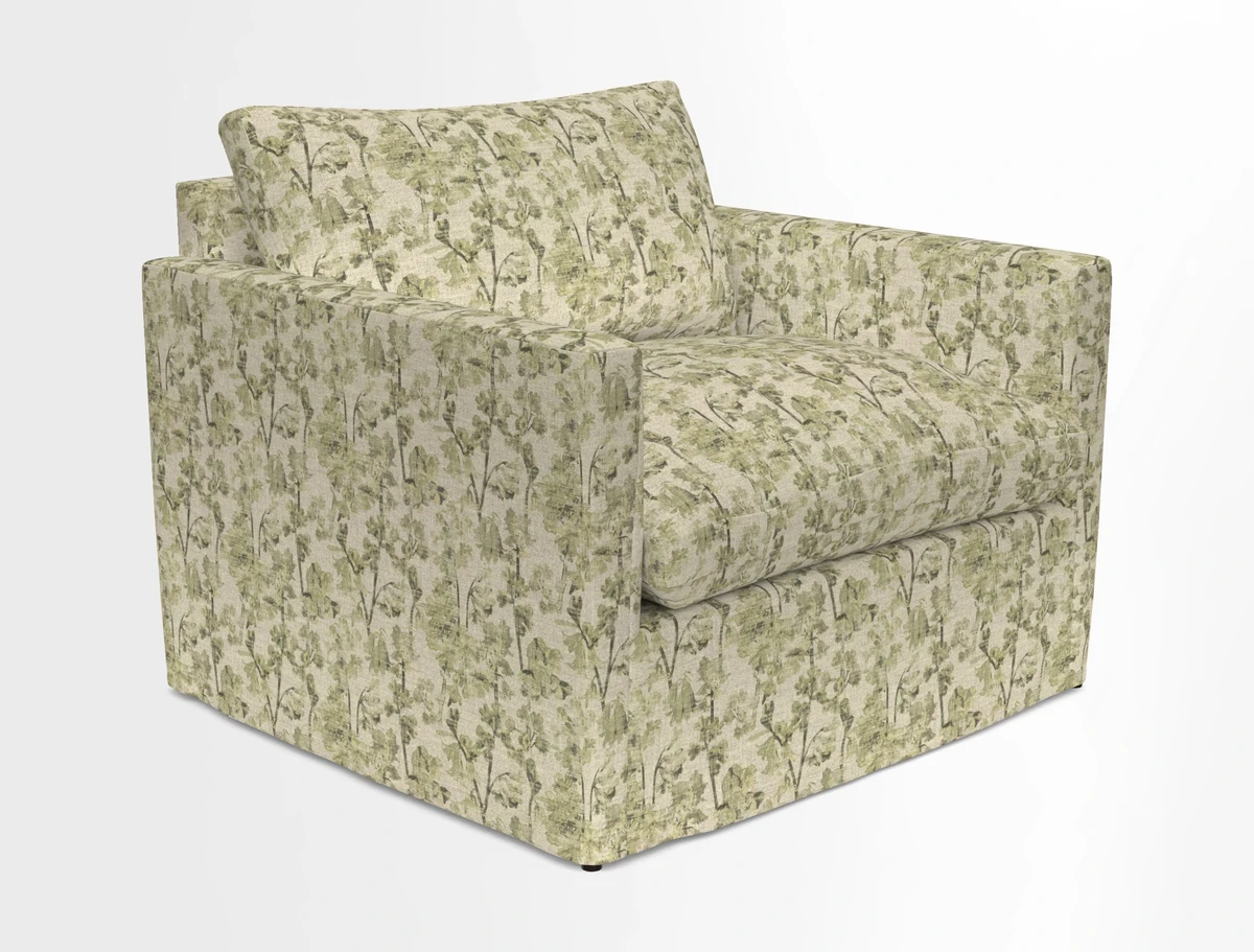 Heyshott Snuggler in Two Tone Plain Biscuit. Loose cover option available