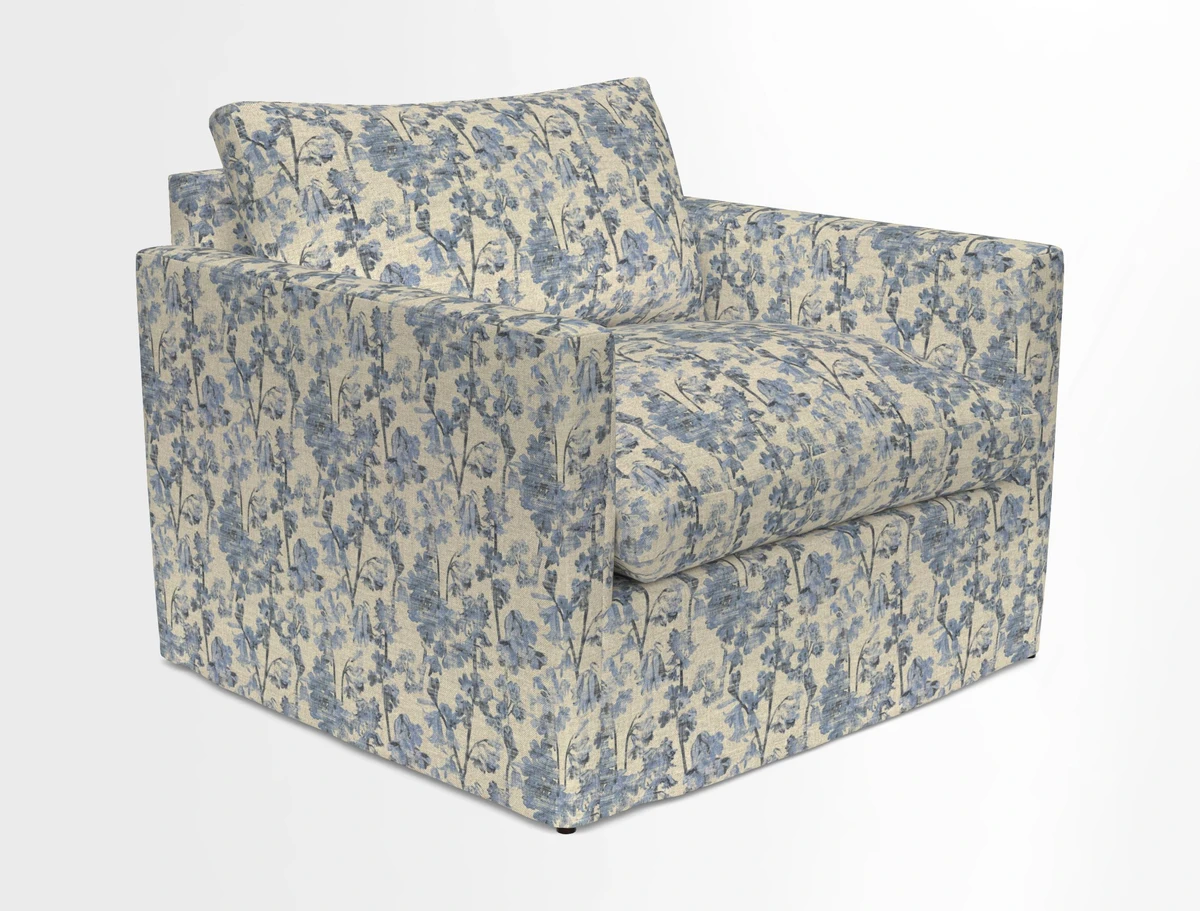 Heyshott Snuggler in Two Tone Plain Biscuit. Loose cover option available