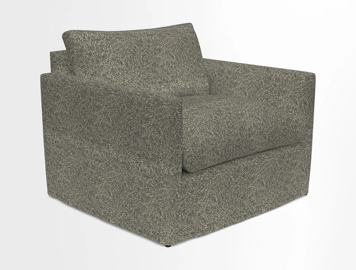 Heyshott Snuggler in Two Tone Plain Biscuit. Loose cover option available