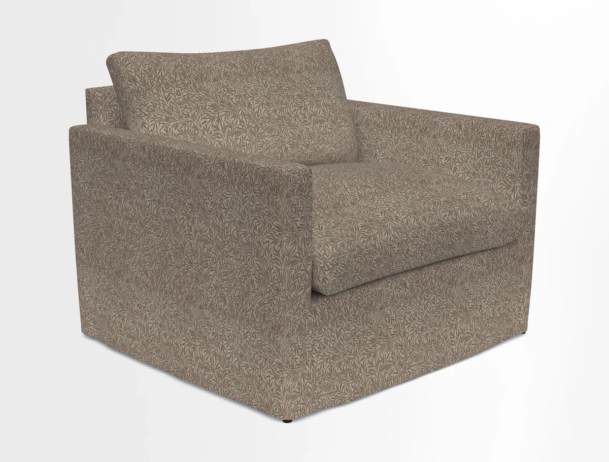 Heyshott Snuggler in Two Tone Plain Biscuit. Loose cover option available