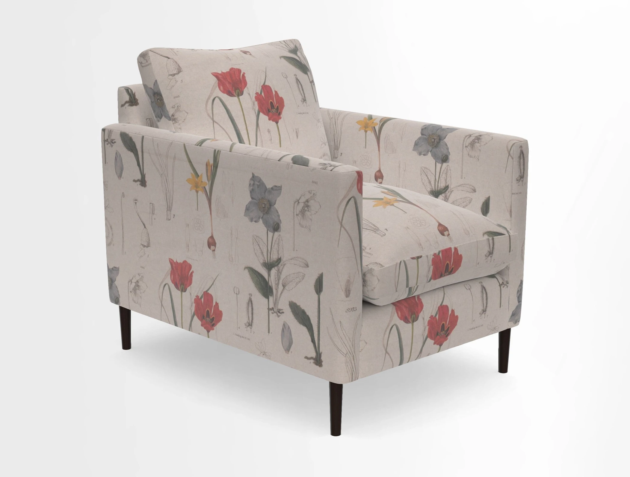 Heyshott Chair in Two Tone Plain Biscuit. Loose cover option available