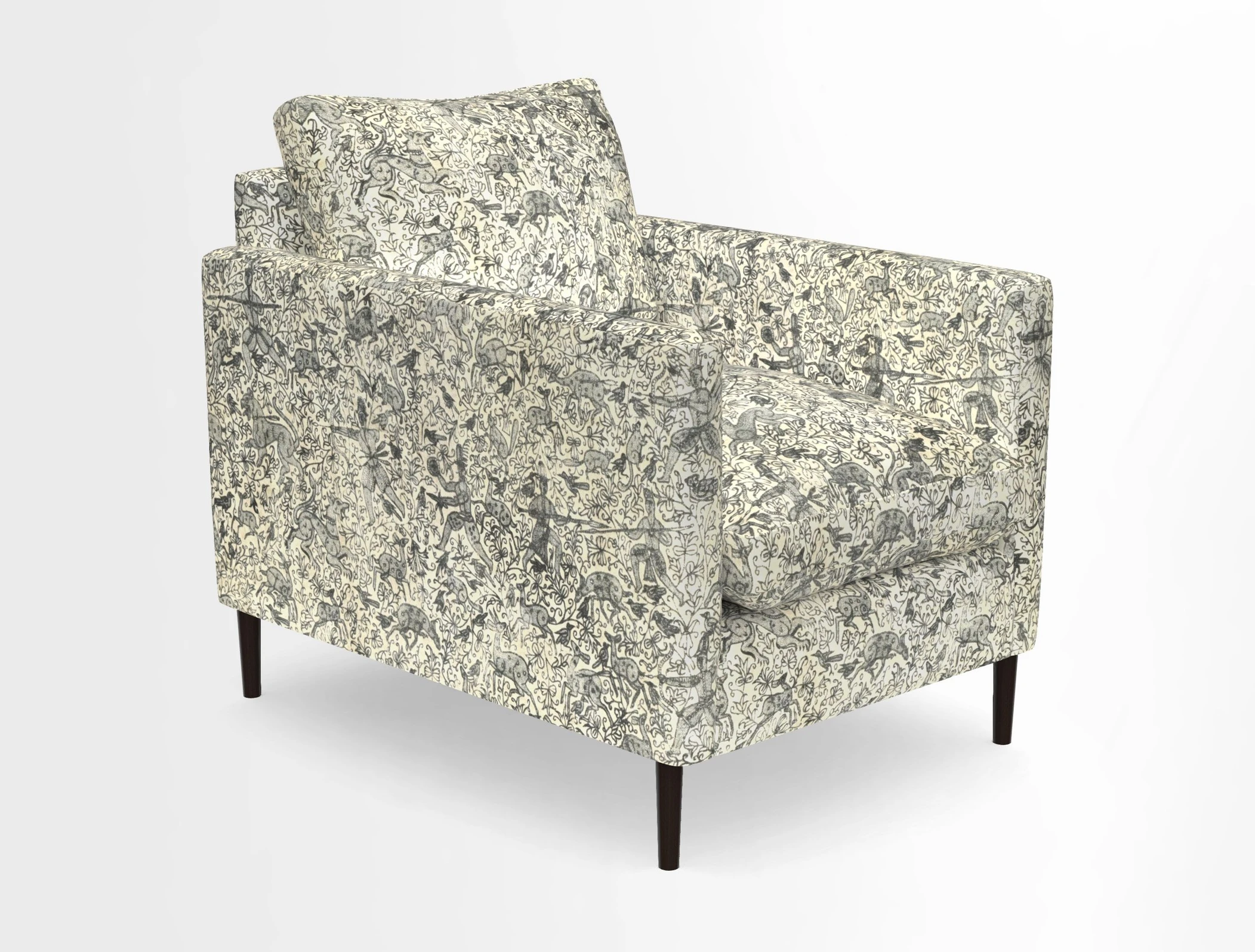 Heyshott Chair in Two Tone Plain Biscuit. Loose cover option available