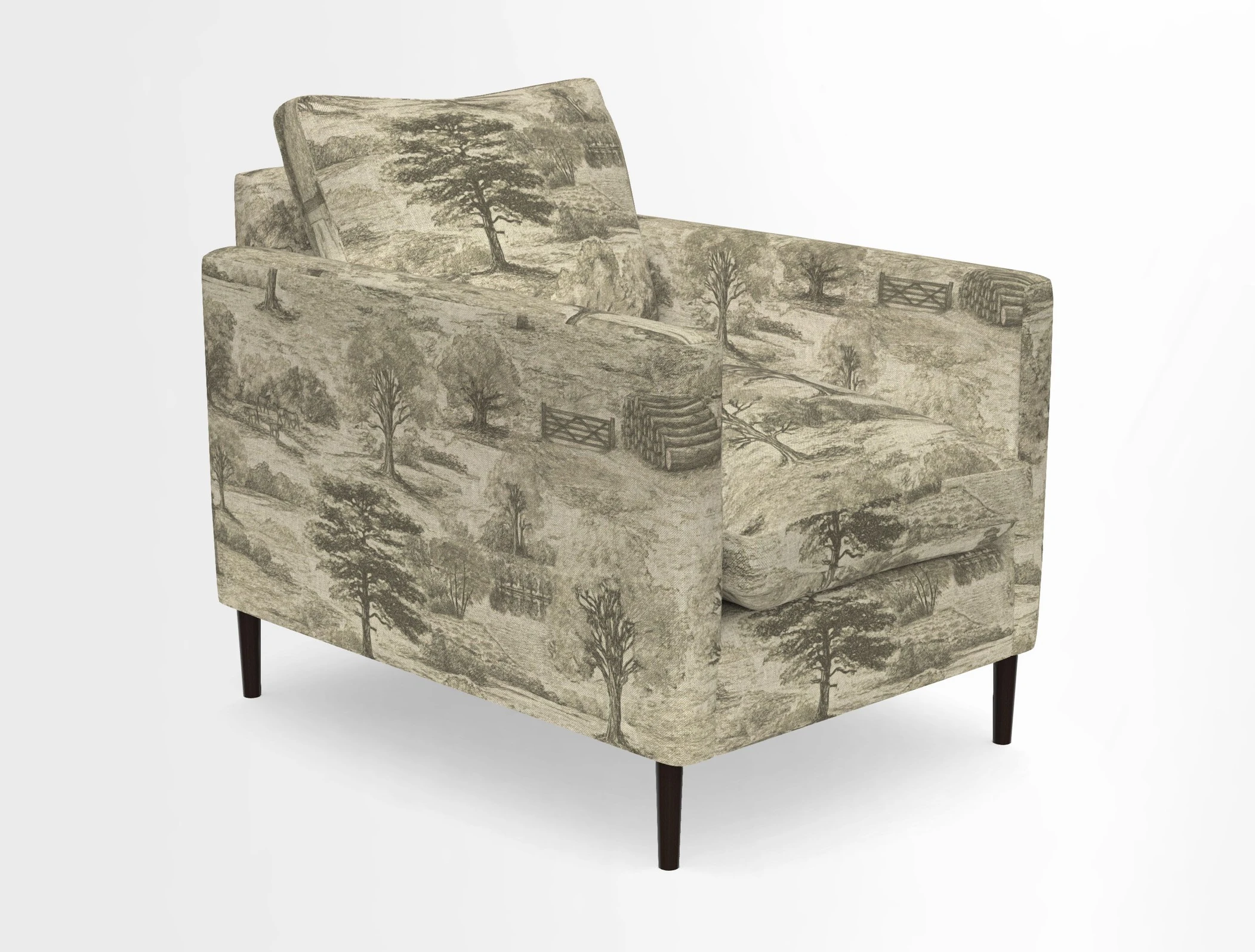 Heyshott Chair in Two Tone Plain Biscuit. Loose cover option available