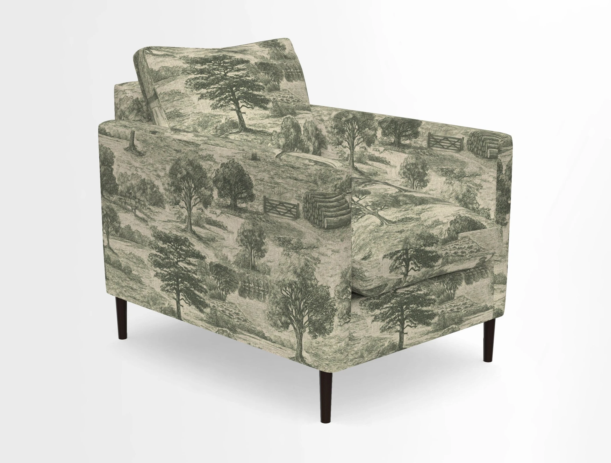Heyshott Chair in Two Tone Plain Biscuit. Loose cover option available