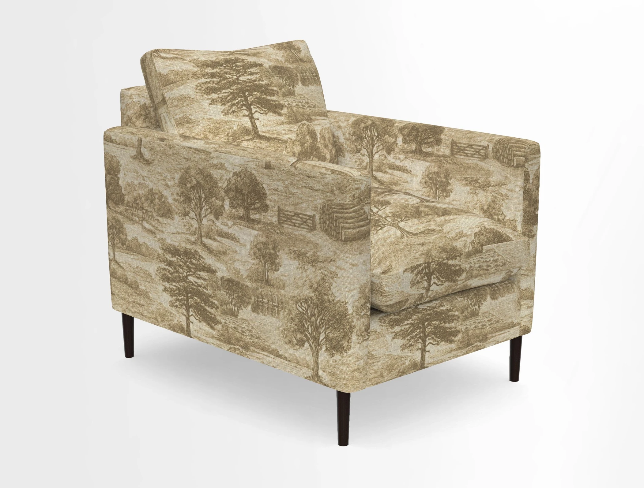 Heyshott Chair in Two Tone Plain Biscuit. Loose cover option available