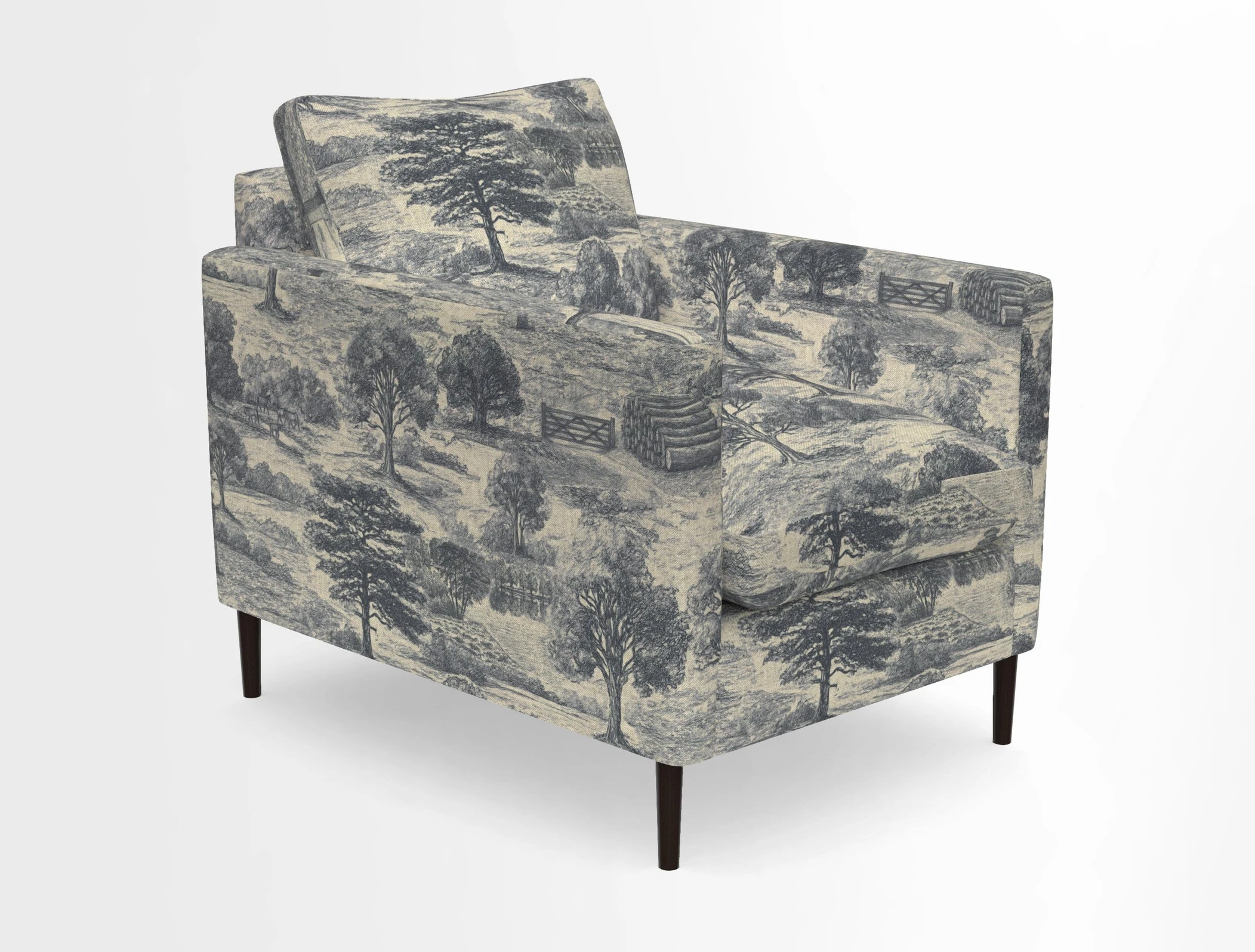Heyshott Chair in Two Tone Plain Biscuit. Loose cover option available