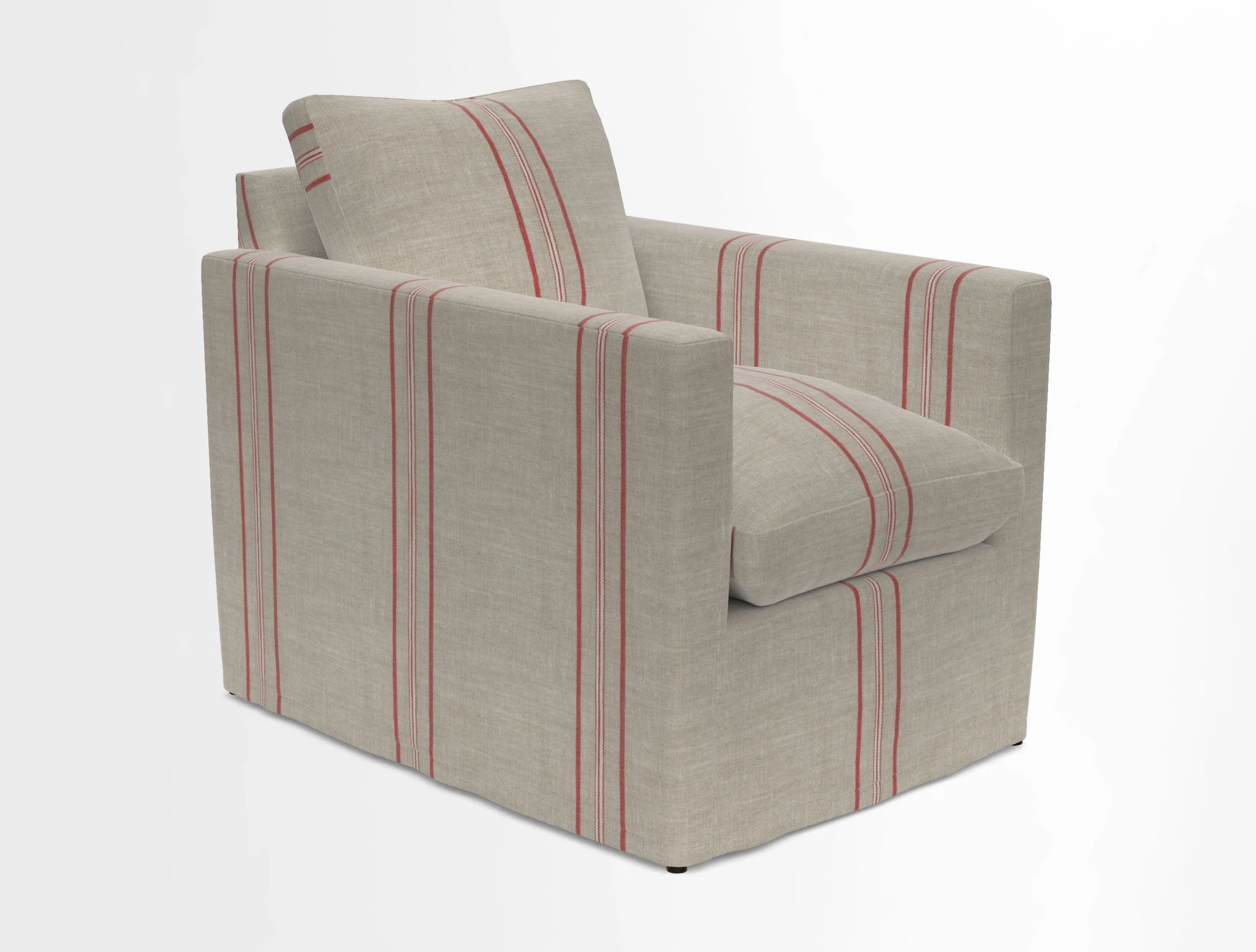 Heyshott Chair in Two Tone Plain Biscuit. Loose cover option available