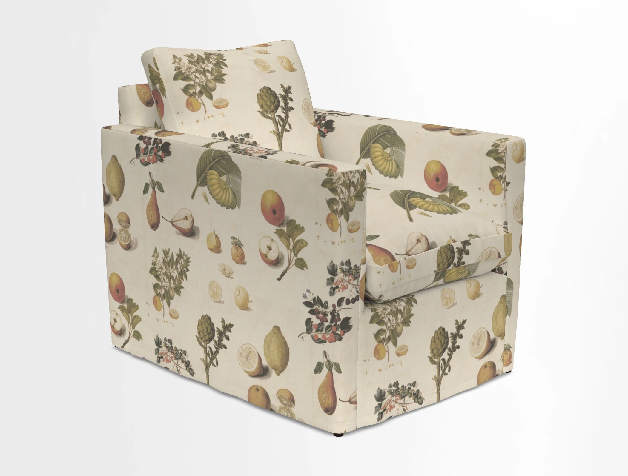 Heyshott Chair in Two Tone Plain Biscuit. Loose cover option available