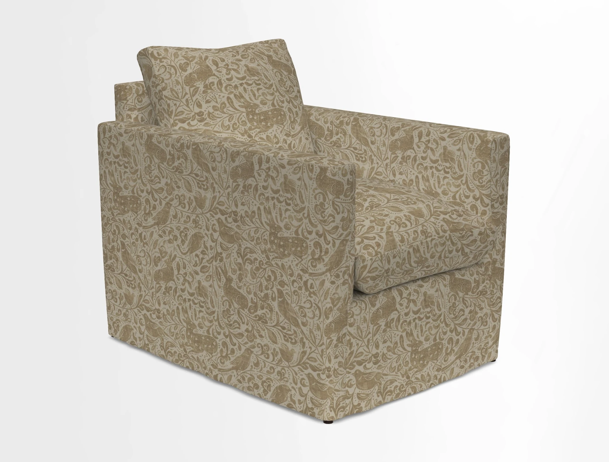 Heyshott Chair in Two Tone Plain Biscuit. Loose cover option available