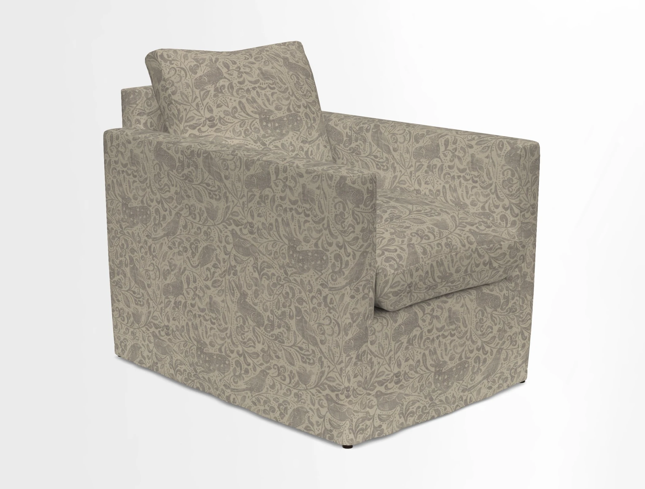 Heyshott Chair in Two Tone Plain Biscuit. Loose cover option available