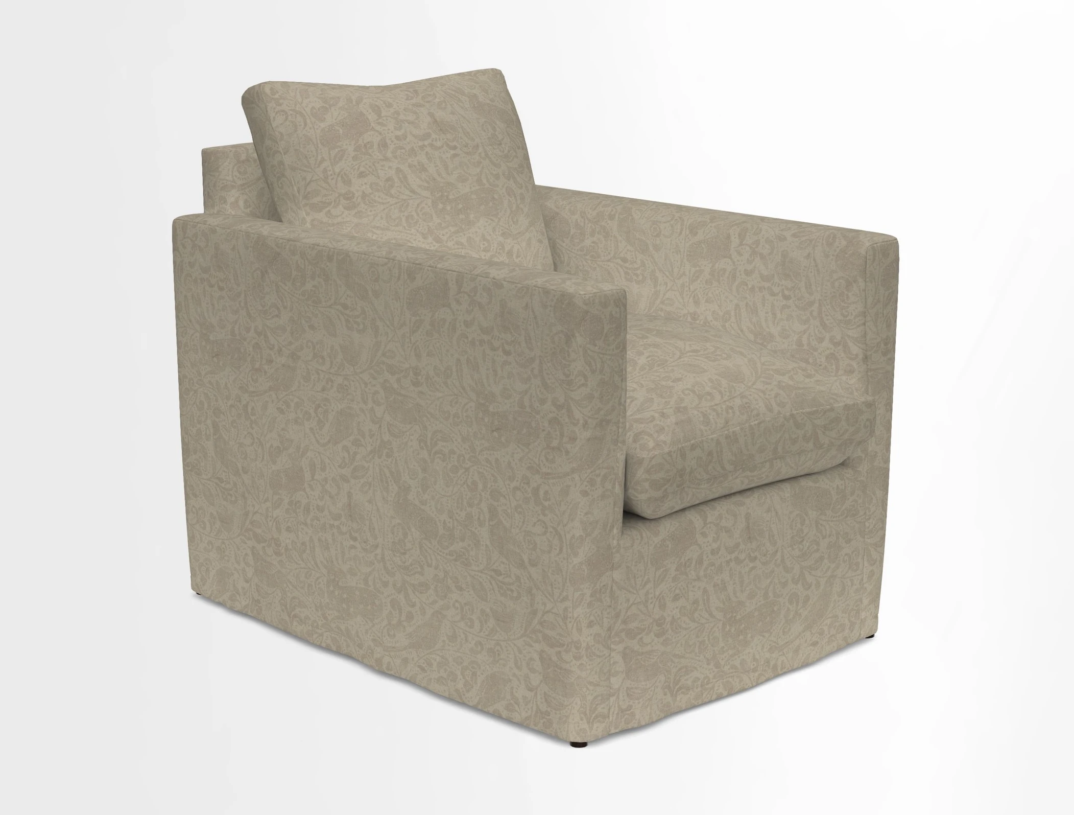Heyshott Chair in Two Tone Plain Biscuit. Loose cover option available