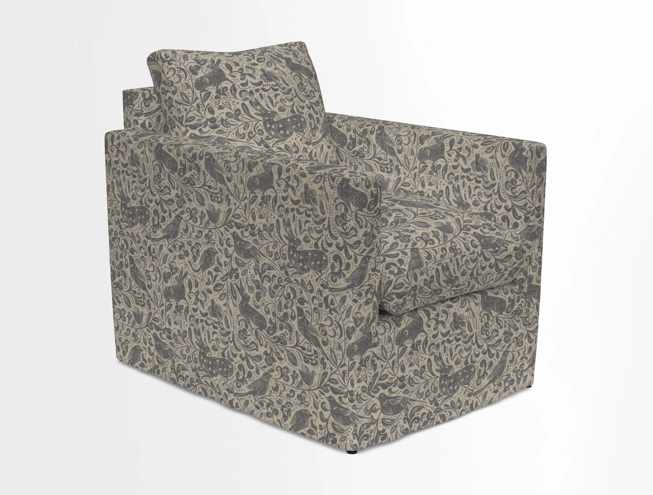 Heyshott Chair in Two Tone Plain Biscuit. Loose cover option available