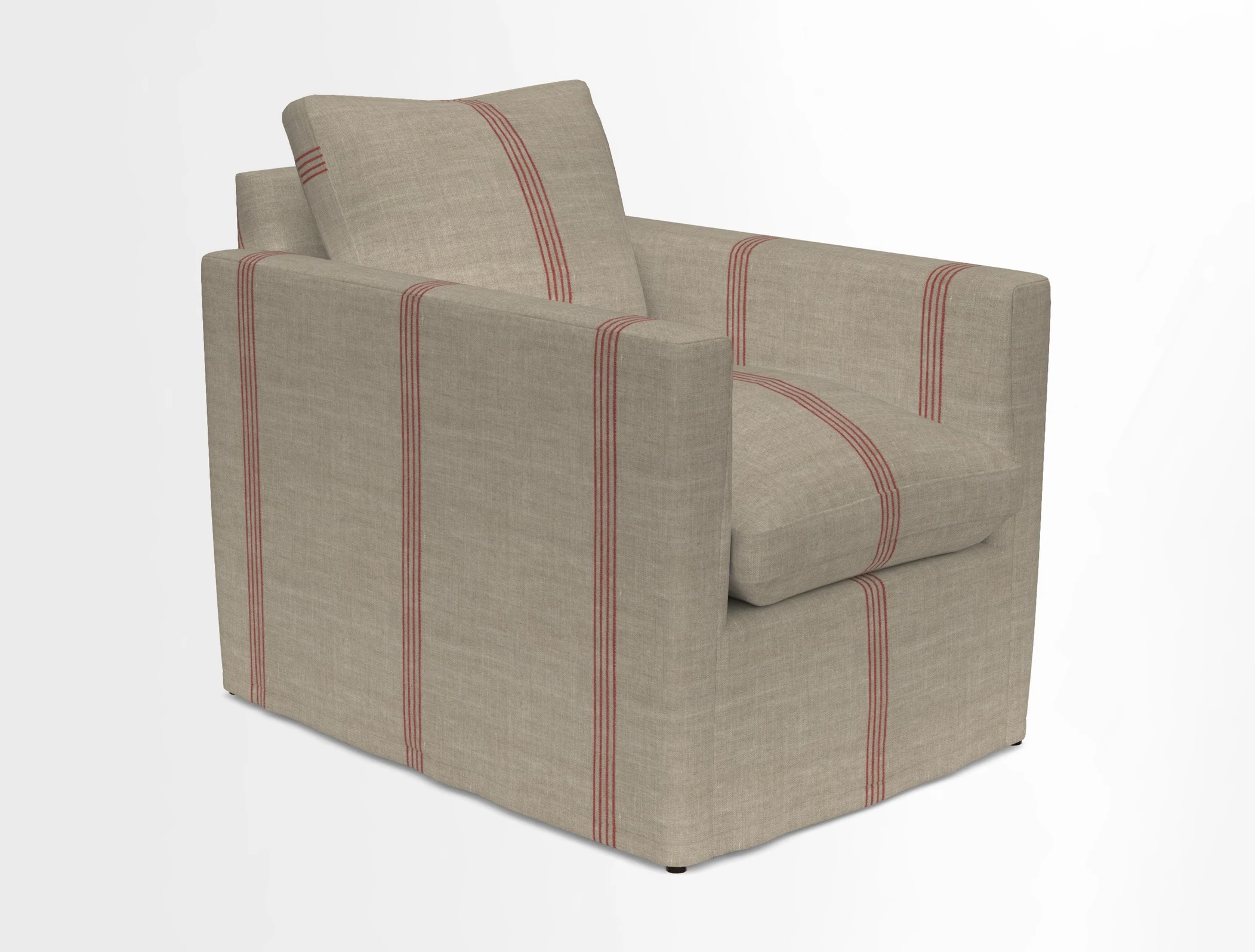 Heyshott Chair in Two Tone Plain Biscuit. Loose cover option available