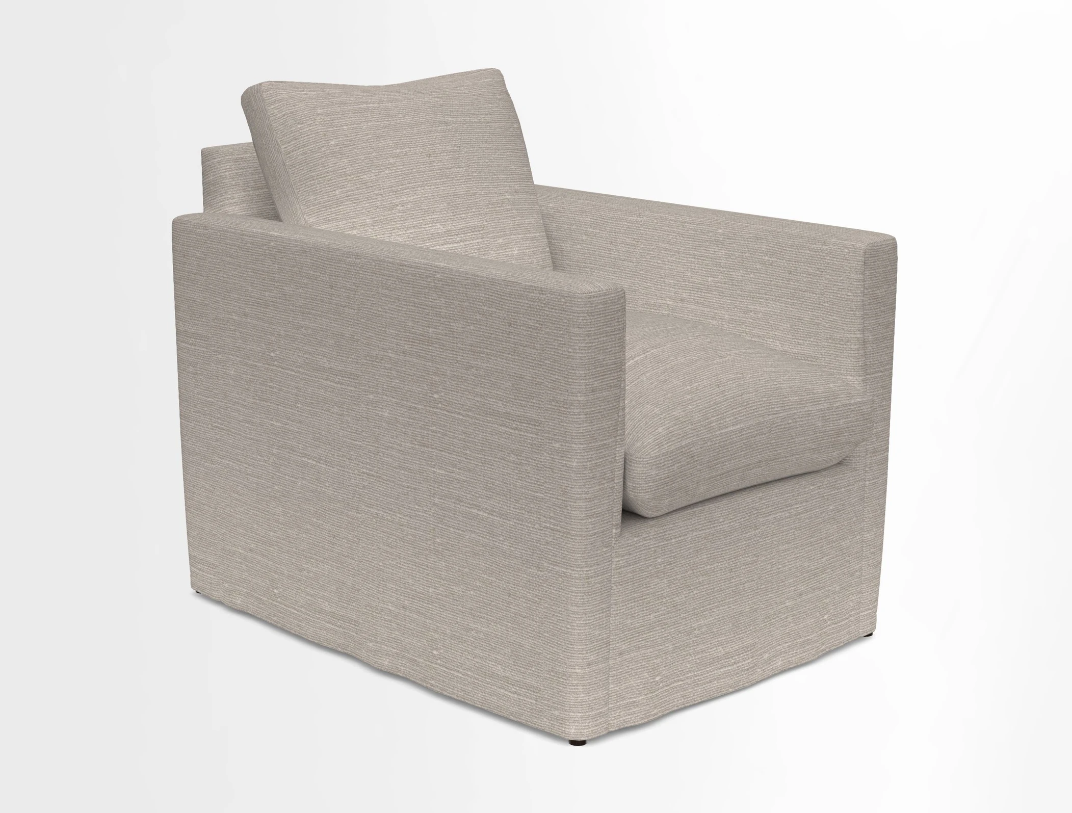 Heyshott Chair in Two Tone Plain Biscuit. Loose cover option available