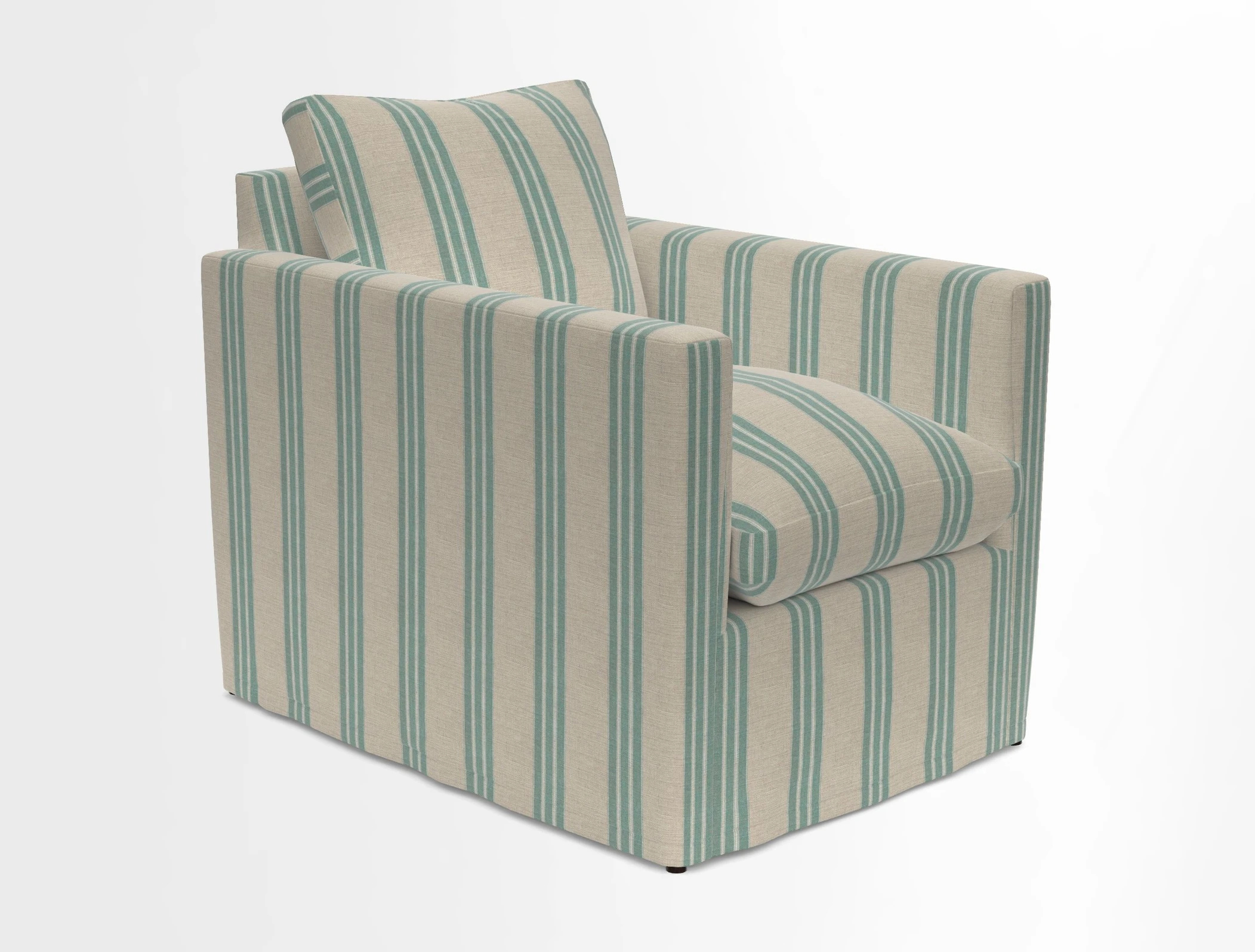 Heyshott Chair in Two Tone Plain Biscuit. Loose cover option available
