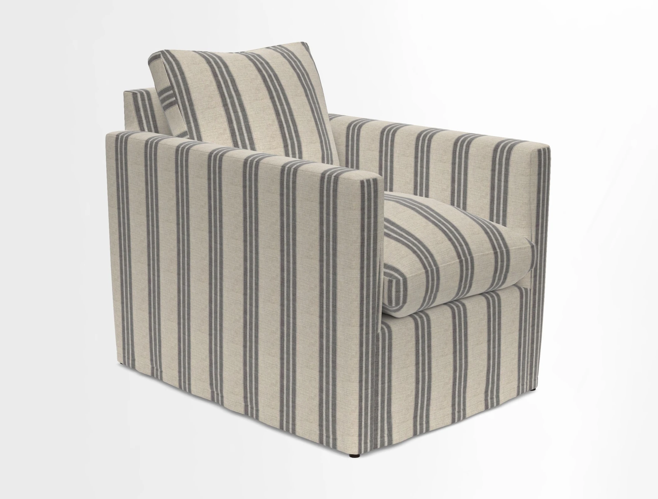 Heyshott Chair in Two Tone Plain Biscuit. Loose cover option available