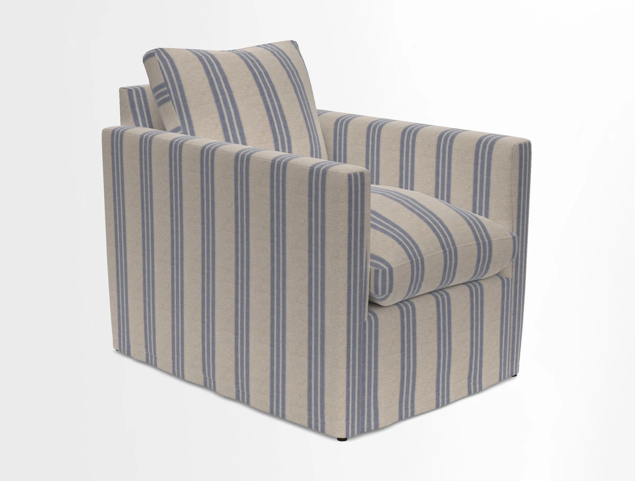 Heyshott Chair in Two Tone Plain Biscuit. Loose cover option available